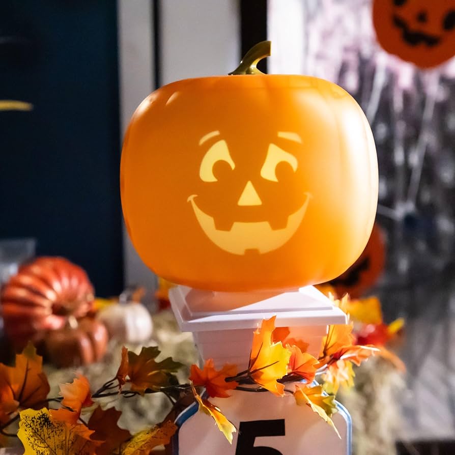 12 Inch Jabberin' Jack | The Talking Animated Pumpkin with Built-In Projector & Speaker