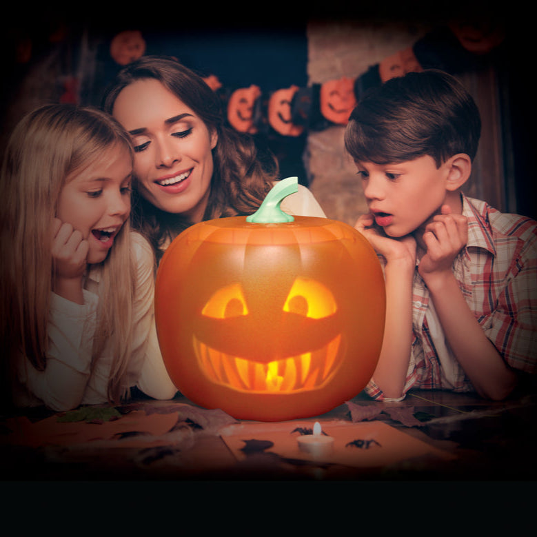 12 Inch Jabberin' Jack | The Talking Animated Pumpkin with Built-In Projector & Speaker