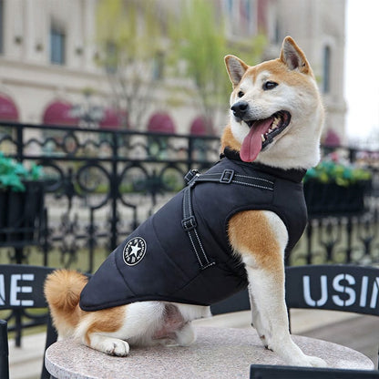 WarmPup™ - Waterproof Winter Jacket with Built-in Harness